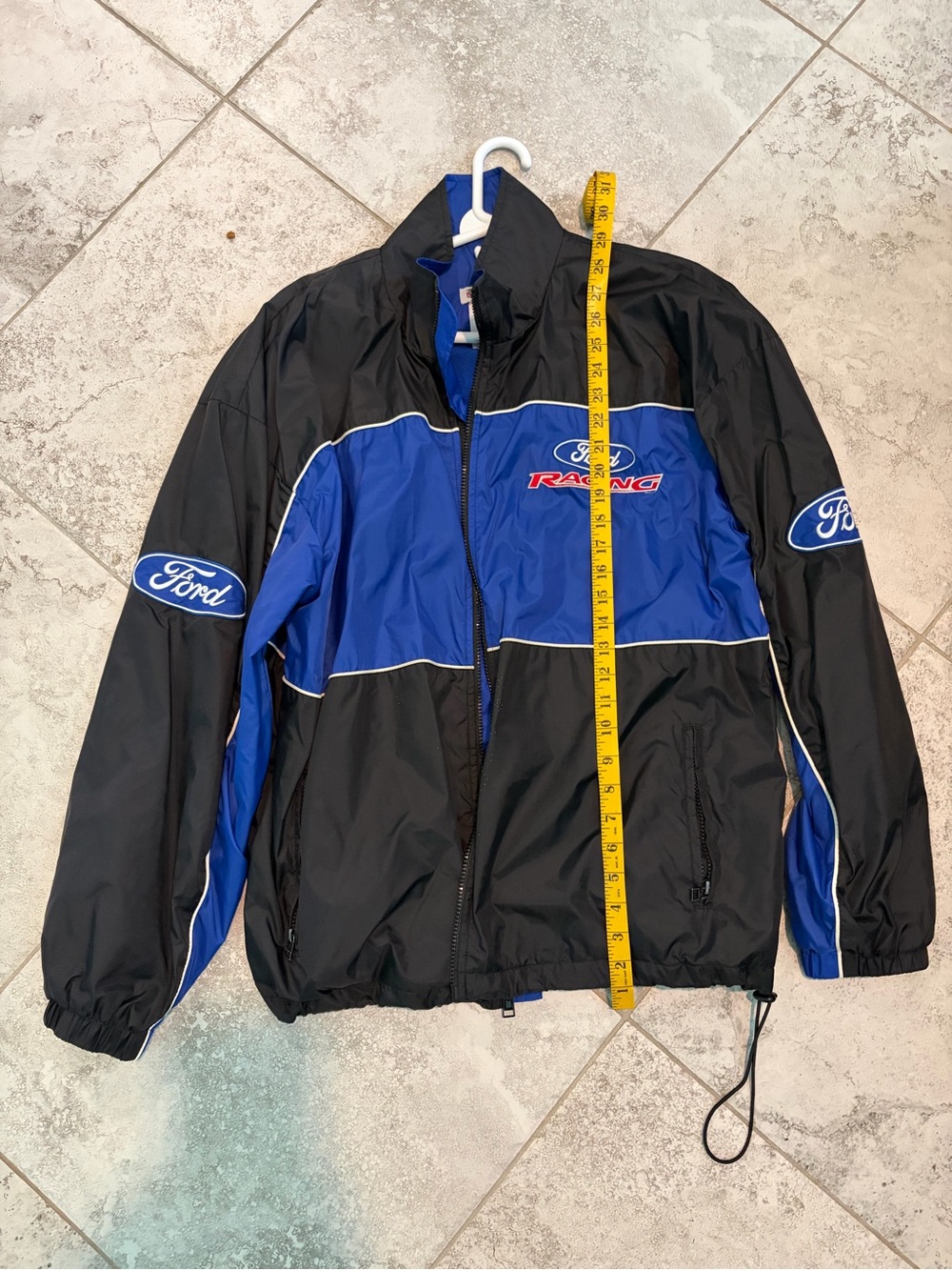 Ford Racing Men’s Black & Blue Rain Jacket